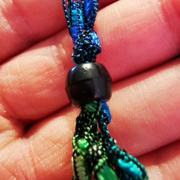 Multi Strand Braided Fabric Necklace Pair - Picture 8 of 17